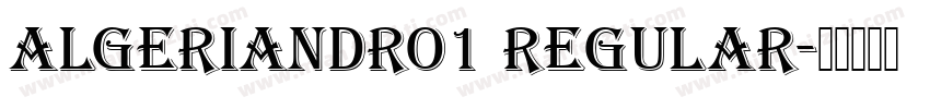 AlgerianDRo1 Regular字体转换